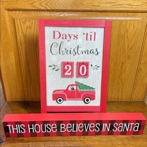 Christmas countdown and Santa sign Bundle